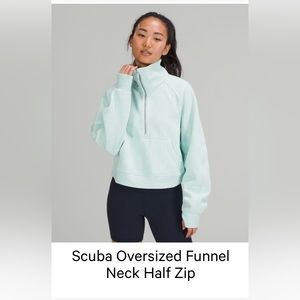 Lululemon Authentic Scuba Oversized Funnel Neck Half Zip - EUC